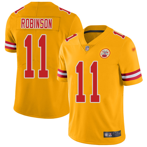 Men Kansas City Chiefs 11 Robinson Demarcus Limited Gold Inverted Legend Football Nike NFL Jersey